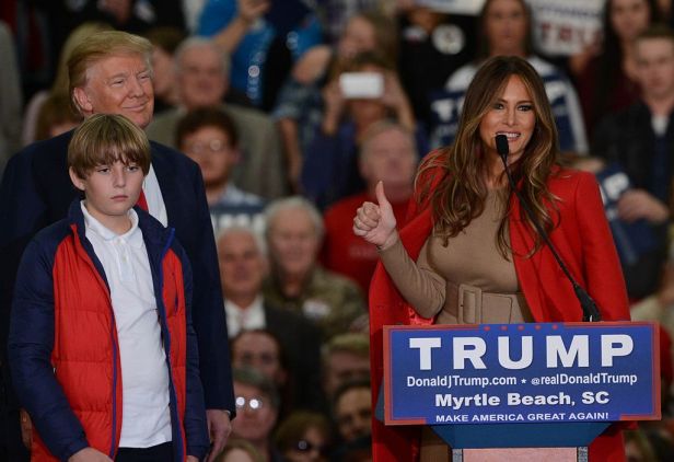 Melania Trump, en 2015, lors de la campagne de Donald Trump pour la présidentielle américaine